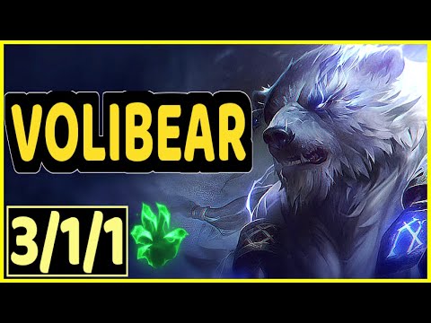 VOLIBEAR VS ZAC - 3/1/1 KDA TOP GAMEPLAY DIAMOND I