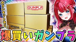 【ガンプラ】実写🌸爆買いガンプラ紹介🎉今回の機体は渋い？ガンプラクイズで紹介していくぞ！【女性実況/プラモ/ガンダム/ガンプラ初心者】