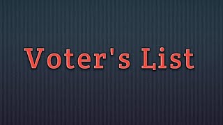 What do you mean by Voter's LIST. Class 9 CIVICS Chapter 3 Electoral Politics