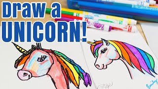 How to Draw a Unicorn Kids Art Tutorial