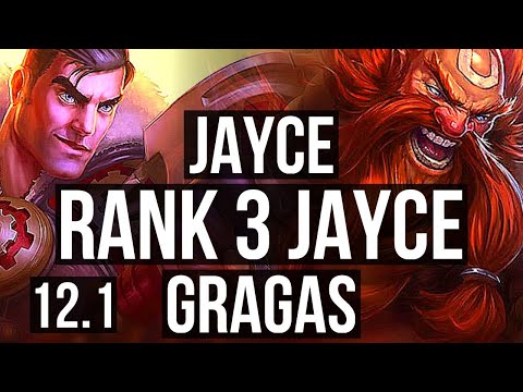 JAYCE vs GRAGAS (TOP) | Rank 3 Jayce, Godlike, Rank 16 | BR Grandmaster | 12.1