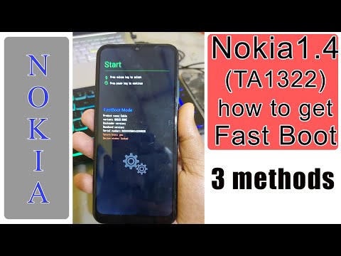 Nokia 1.4 (TA 1322) get FastBoot - 3  methods.