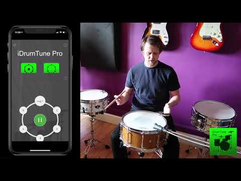 Snare Drum Tuning -  De Broize Custom 14x6.5 Solid Oak - iDrumTune Pro drum tuner app