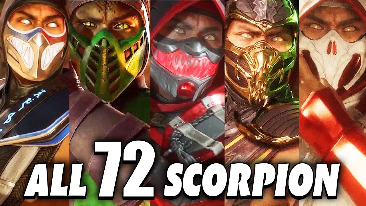 ALL 72 SCORPION Suits & Costumes (Every Suit and All DLC Suits) Mortal Kombat 2021