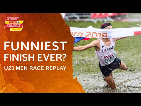 Gressier's kneeslide goes WRONG 🤭🤣 | European Cross Country Championships 2018 Race Replay