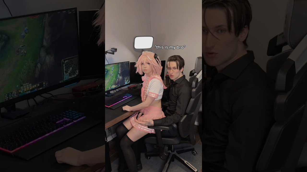 I caught my boyfriend cheating .. with a femboy? ​⁠@MilkyrayClips  #femboy #couple #couplecomedy