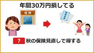 保険見直しで月5000円浮く。秋の乗り換えが年6万円の家計改善