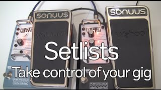 Video thumbnail for Setlists on the Sonuus Voluum and Wahoo - perfect for gigging by sonuusMusic
