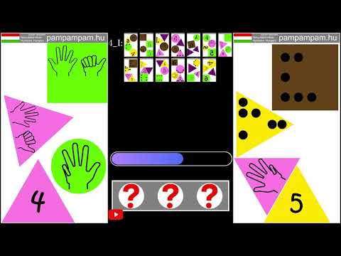 QUIZ 🟦🟥🟩▢⭘△❶❷❸ szín forma érték - Pam pam pam társasjáték_028🙂pampampam.hu