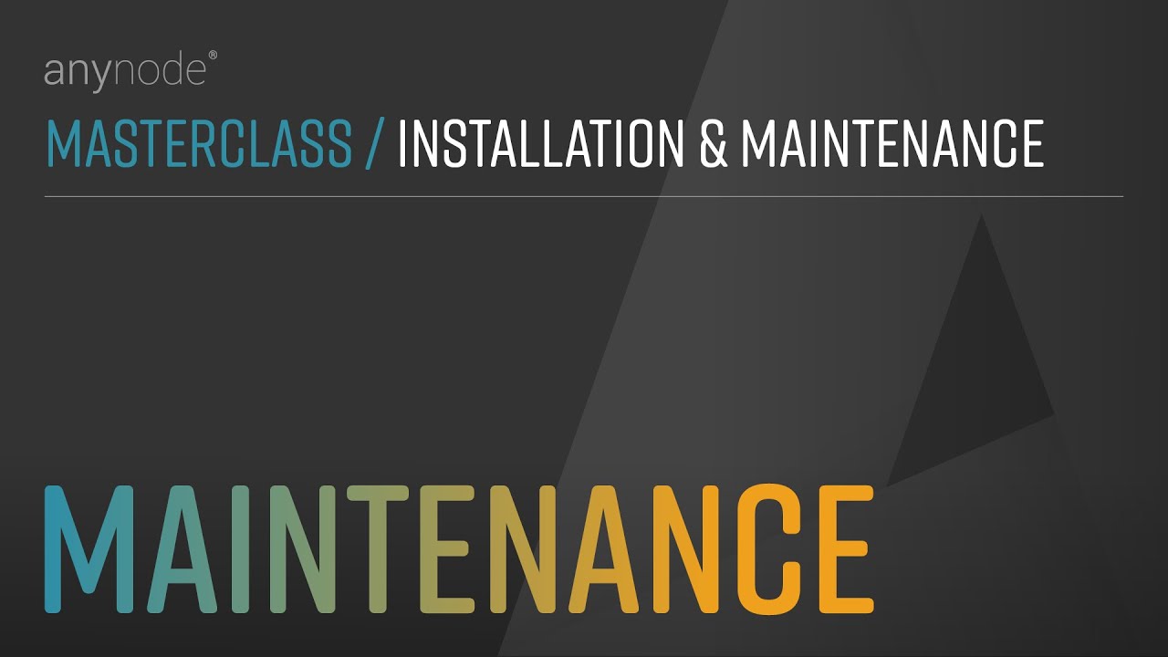 (03/06) Maintenance – Installation & Maintenance (new)
