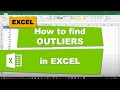 How to Find Outliers with Excel