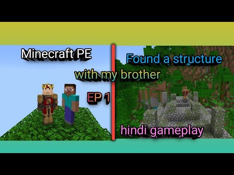 Insane Minecraft Multiplayer Gameplay in Hindi with Brother | Found Secret Structure!!