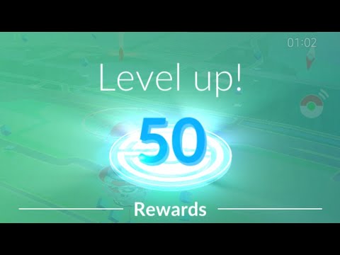 Hitting Level 50 in Pokémon Go from my 999th excellent throw on a shiny Thundurus!