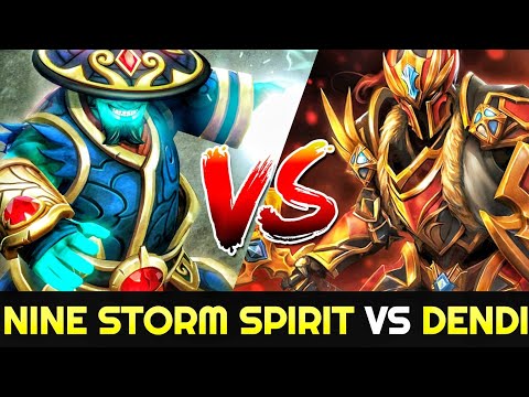 NINE Mid Storm Spirit vs DENDI Dragon Knight - Fast Game Easy MMR 7.26 Dota 2
