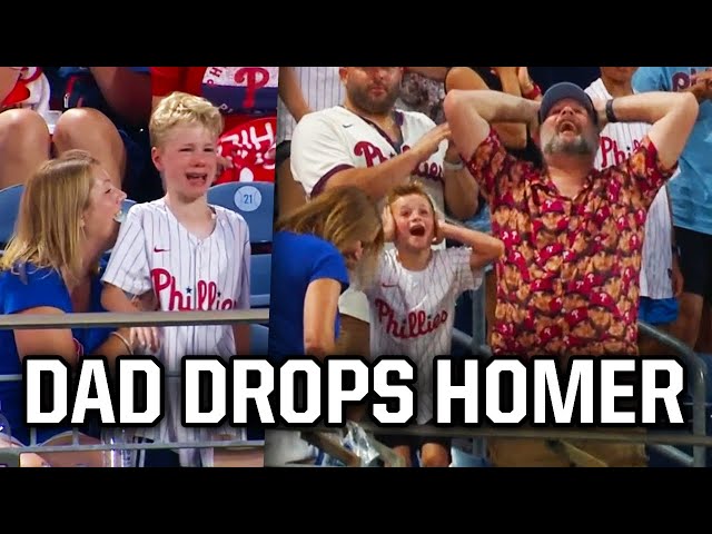 Kid cries because dad dropped home run ball, a breakdown