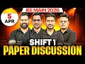JEE Main 2026 Second Attempt LIVE Paper Discussion Shift 1 5th April 2026