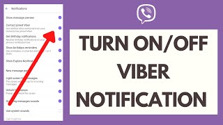 How to Turn On /Off Viber Notifications