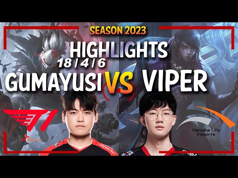 T1 Gumayusi DRAVEN vs HLE Viper APHELIOS - HIGHLIGHTS - KR SoloQ Ranked