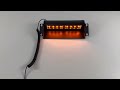 Výstražné svetlo 12V - 8 x 3W LED oranžový Predátor (245x55x118mm) - Video Youtube