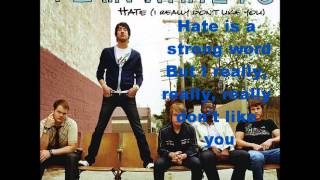 Hate (I Really Don&#39;t Like You) Plain White T&#39;s lyrics