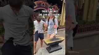 SHE PULLED THE SWORD OUT OF THE STONE RIGHT IN FRONT OF ME IN DISNEY WORLD