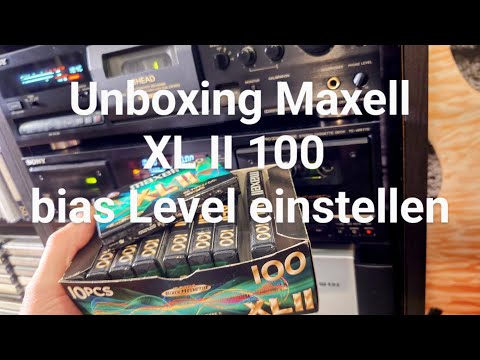 Unboxing Maxell XL II 100. Bias, Rec Level einstellen. Tape oldschool