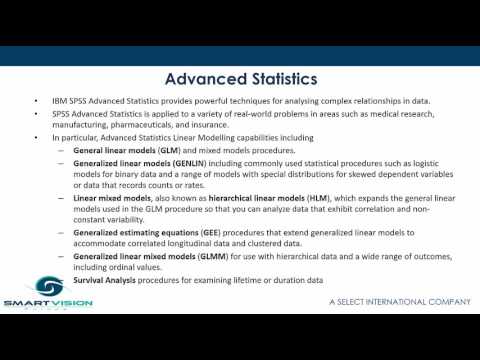 IBM SPSS Advanced Statistics module