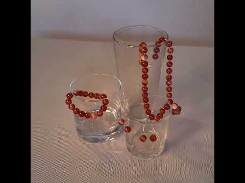 фото агат-натуральный камень бусы браслет чокер серьги оберег красная нить от сглаза с камнем 0