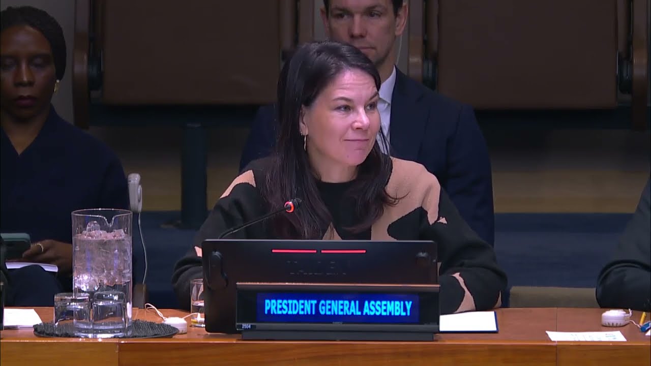 Annalena Baerbock (President of the UN General Assembly) at the 2nd plenary meeting - CSocD64