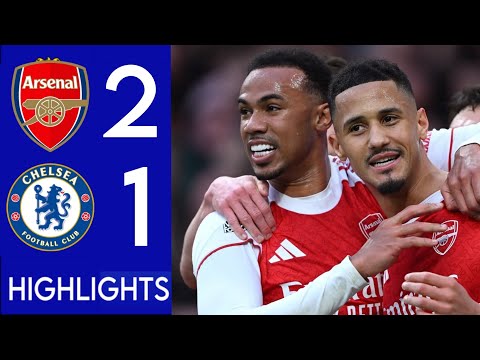 arsenal vs chelsea 2-1 Highlights premier league • william saliba  & Jurrien Timber Goals 😱🔥