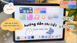 Cách SET UP MỚI màn hình iPad để HỌC & LÀM VIỆC hiệu quả + free ảnh nền ipad 🍒