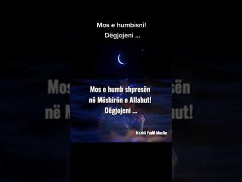 Mos e humb shpresën në Mëshirën e Allahut! Mos e humbisni, dëgjojeni se ja vlen! Hoxhë Fadil Musliu