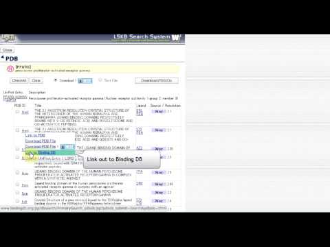 Extract elements of a protein and assay containing PDB from a PPARG gene.