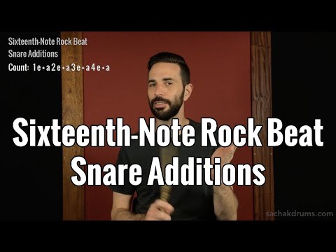 Sixteenth-Note Rock Beat Snare Additions - Intermediate Drum Lesson