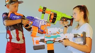 Nerf WAR! BOY vs GIRL! 2