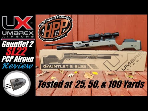 Umarex Gauntlet 2 SL22 PCP Airgun Review - Straight Out Of The Box Shooting at 25/50/100 Yards