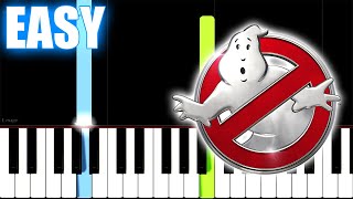 Ghostbusters - SLOW EASY Piano Tutorial