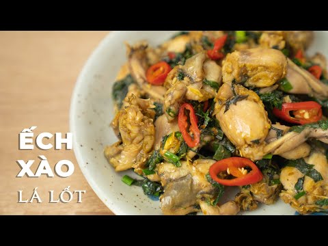 Ếch xào lá lốt