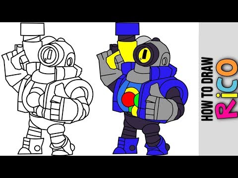 How To Draw Rico 😀 Best Legendary Brawler 😀 Brawl Stars Animations 😀 Tips And Tricks 😀 Tutorial