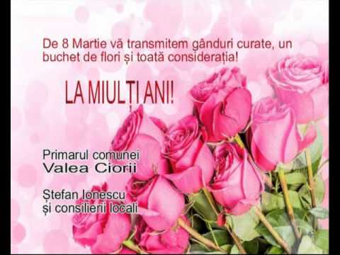 Felicitare Primăria Com.  Valea Ciorii