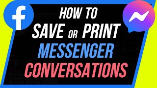 How to Save Facebook Messenger Messages as PDF