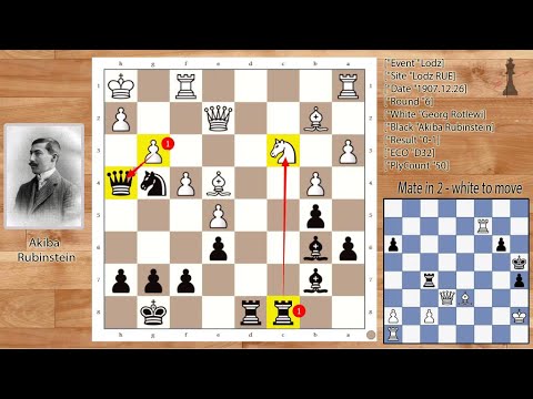 Rubinstein's Immortal: Georg Rotlewi vs Akiba Rubinstein (1907)