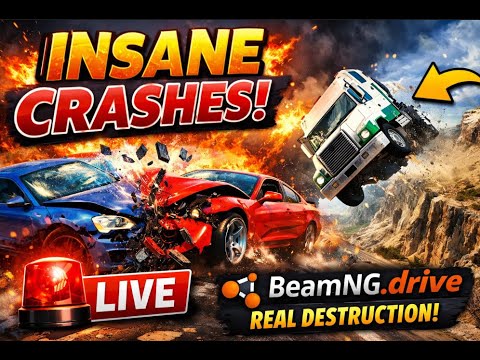 🚨 INSANE CRASHES LIVE! | BeamNG.drive Realistic Destruction