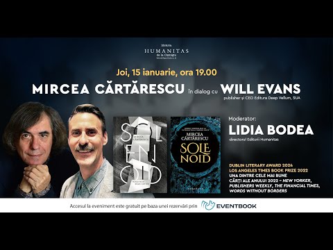 Mircea Cărtărescu în dialog cu Will Evans și Lidia Bodea – ediția americană a romanului „Solenoid