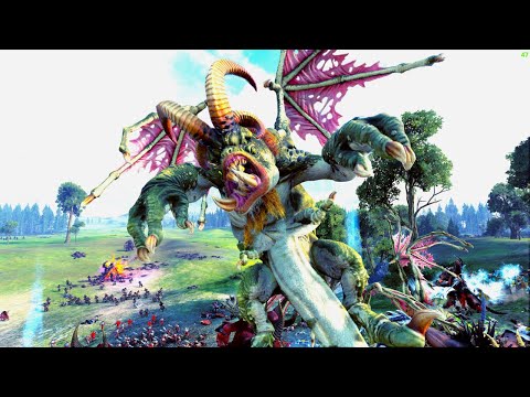 Total War WARHAMMER 2 -WARRIORS OF CHAOS vs BEASTMEN   | MEAT-GRINDER | FIRE SUPPORT | 4K