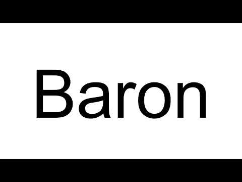 How to Pronounce Baron (English)