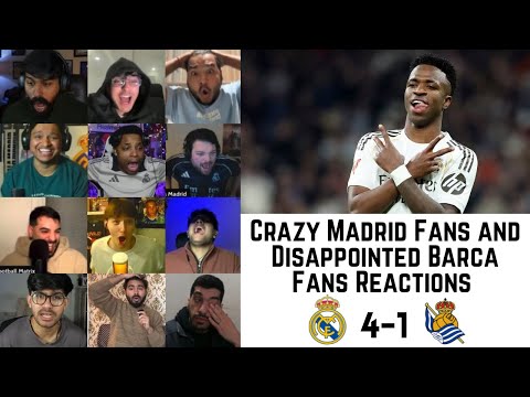Crazy Madrid Fans and Disappointed Barca Fans Reactions to REAL MADRID 4-1 REAL SOCIEDAD | La Liga