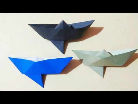 Anchor boat, Easy Origami Boat with a Rudder, Anchor Boat Paper Craft, Knife Boat, Kante Wali nav