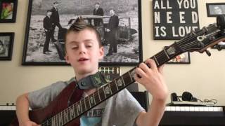 8 year old kid (Moses Mabarak) plays and sings Blackbird. Beatles/McCartney