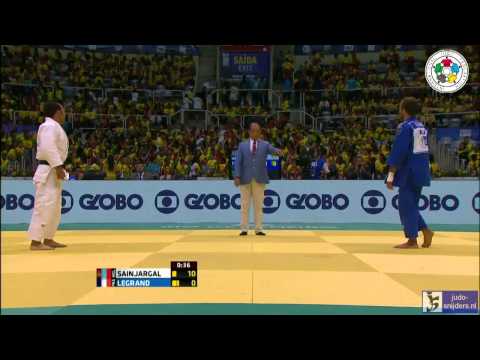 Judo 2013 World Championship Rio de Janeiro: Sainjargal (MGL) - Legrand (FRA) [-73kg] semi-final